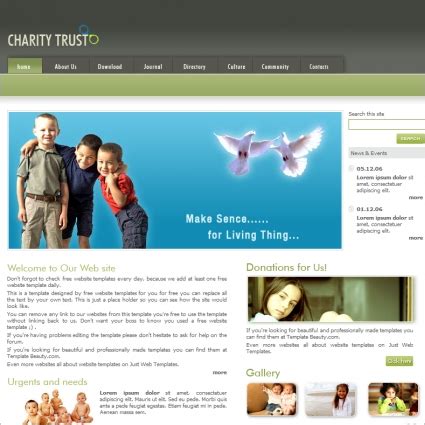 trust website template free download|Charity Website Templates .